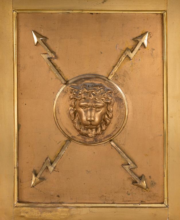 A first half of the 19th century mirror and console table by P G Bylander Göteborg.