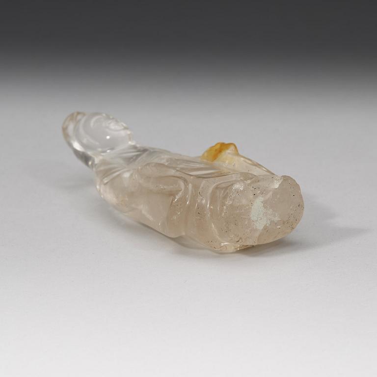 A rock chrystal figure, Qing dynasty (1644-1912).