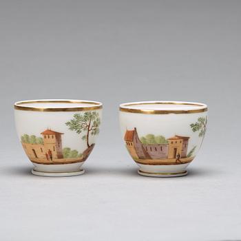 KAFFE och TESERVIS, 18 delar, porslin. Frankrike, Empire, tidigt 1800-tal.