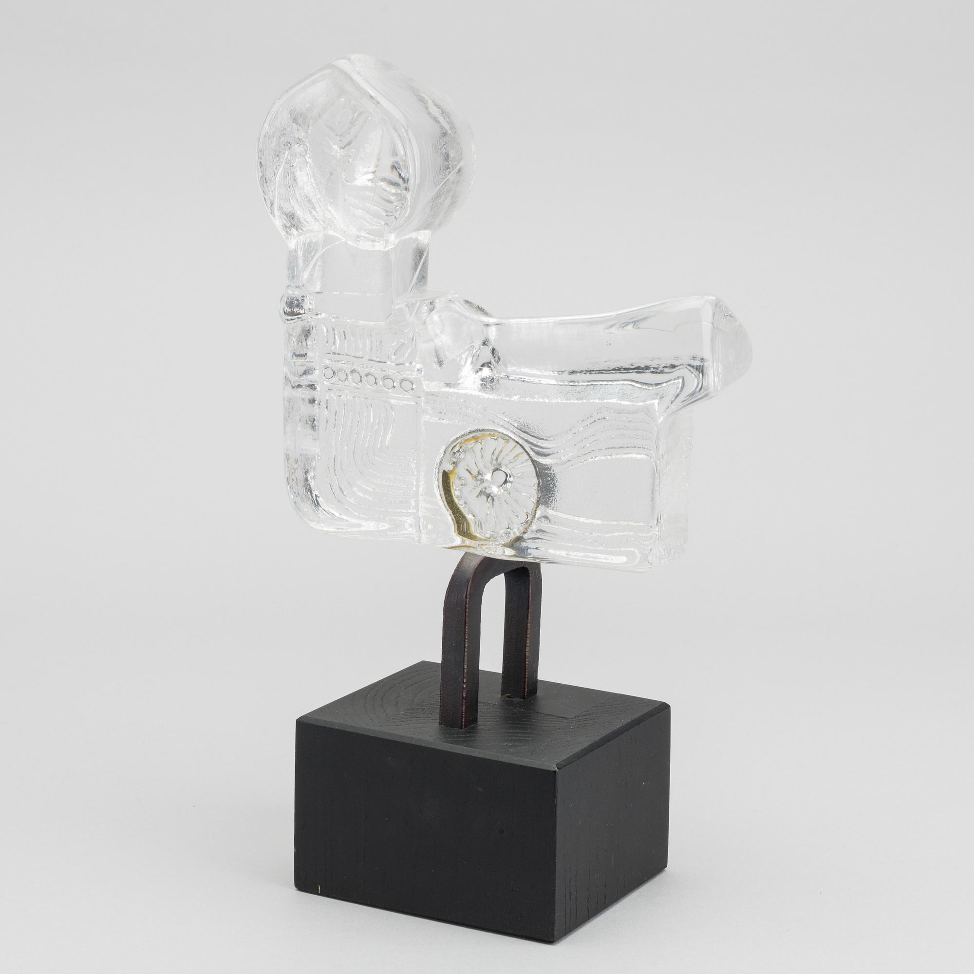 BERTIL VALLIEN, skulptur glas, Boda Åfors bruk.