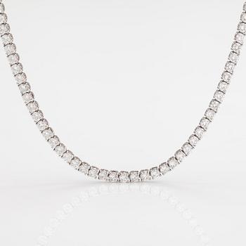 A Tillander, An 18K white gold necklace with brilliant cut diamonds ca. 26.22 ct in total. Helsinki 2001.