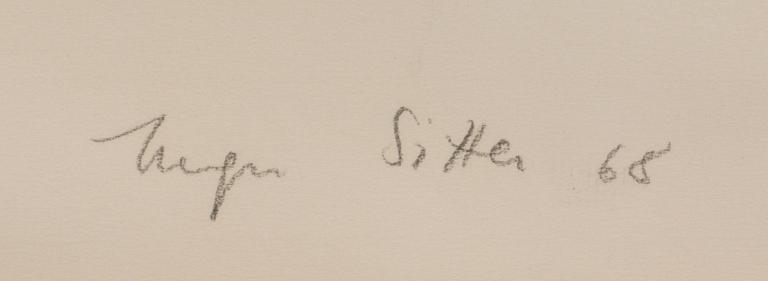 INGER SITTER, litografi, signerad, daterad -68 och numrerad 6/35.