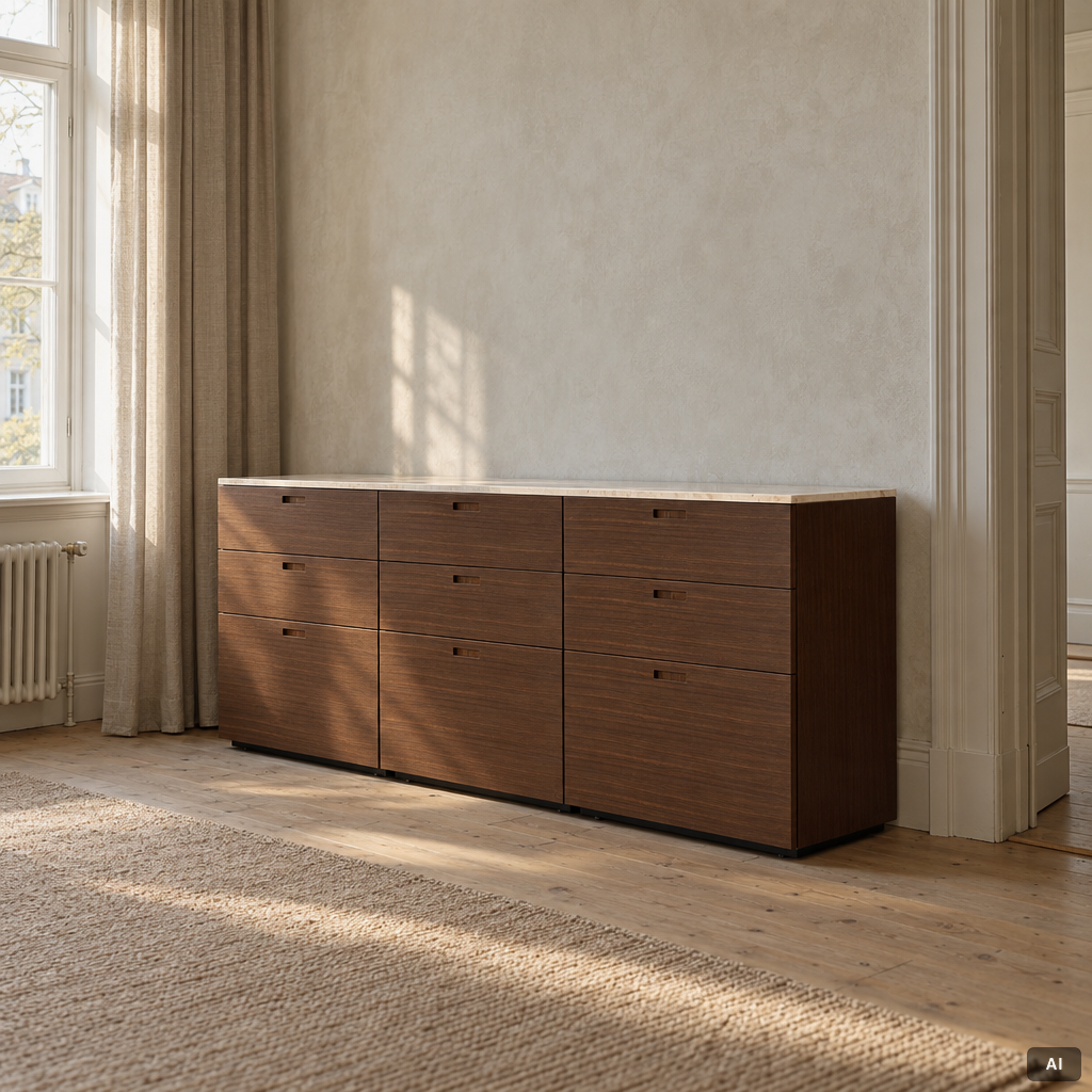 A sideboard, probably by Porro, Italy.