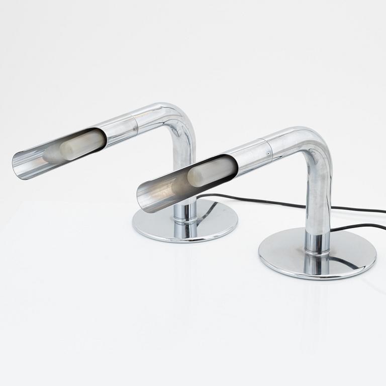 Ingo Maurer, a pair of 'Gulp' table lamps, Germany, 1960's/70's.