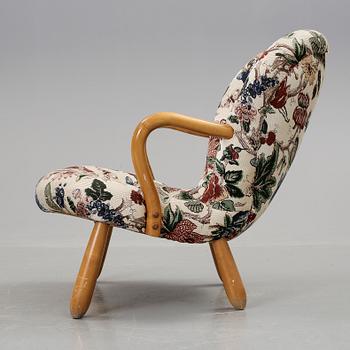 FÅTÖLJ, "Clam Chair" / "Muslinge", Philip Arctander, tillskriven, 1900-talets mitt.