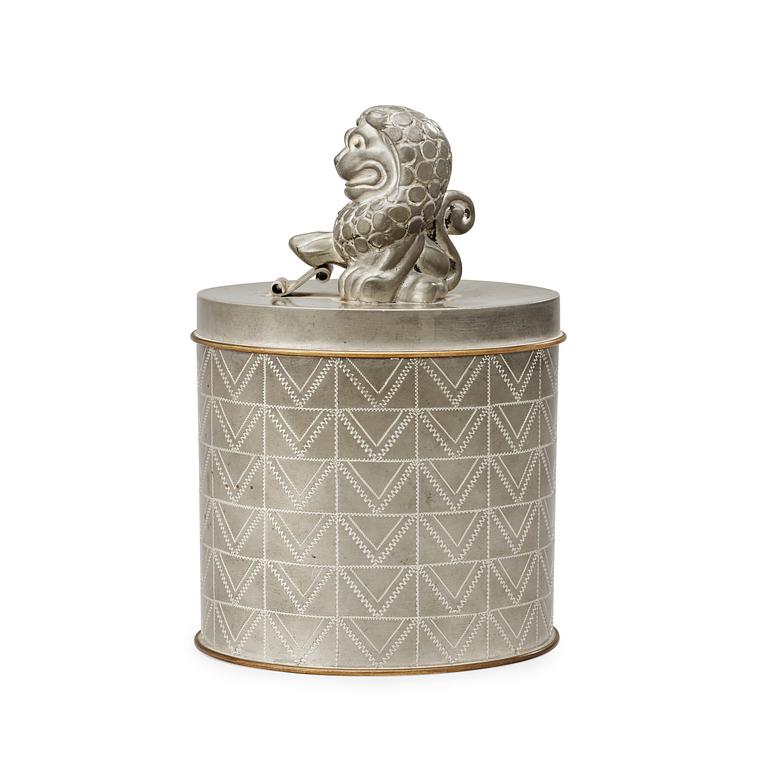 An Anna Petrus pewter jar, Svenskt Tenn, Stockholm 1936.