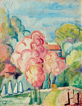 370. Isaac Grünewald, A flowering fruit tree.