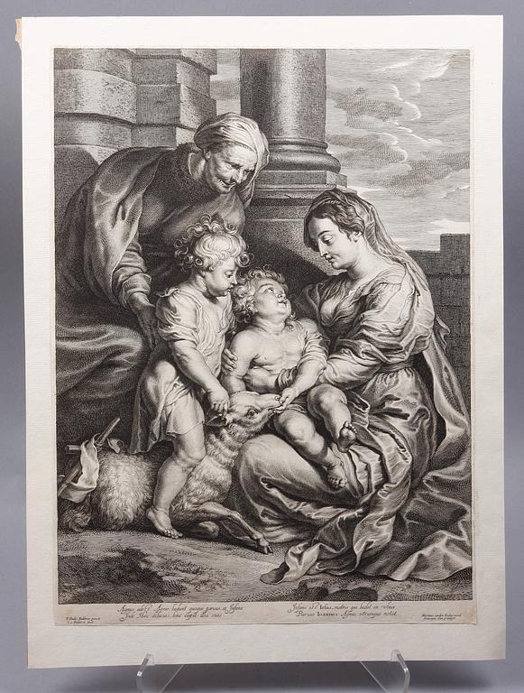 SHELTE ADAMS BOLSWERT, kopparstick, efter P. P. Rubens.