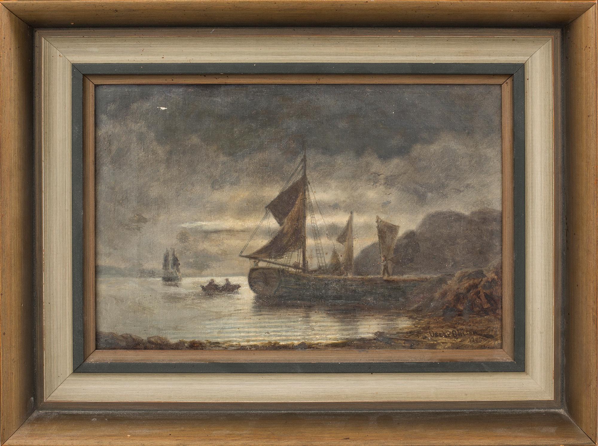 OSCAR OHLSON, oil on canvas, signed.