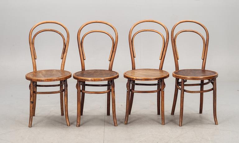 CAFÉSTOLAR, 4 st. Thonet-typ. 1900-talets första hälft.