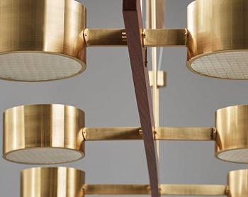 Hans-Agne Jakobsson, a large model ”T 261/10”, ceiling lamp, probably made to order, Hans-Agne Jakobsson AB, Markaryd, 1950-60s.