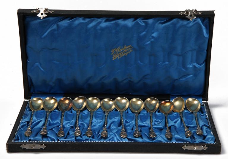 PARTI BESTICK, 31 delar, silver, mestadels Danmark, 1900-tal.