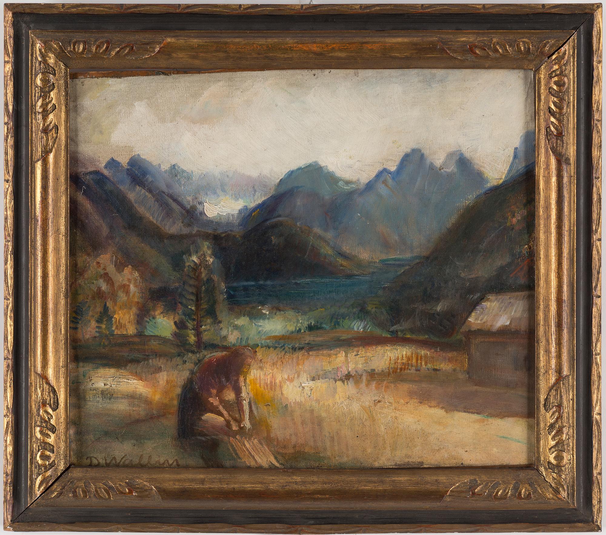 DAVID WALLIN, Olja på duk/pannå, sign erad.