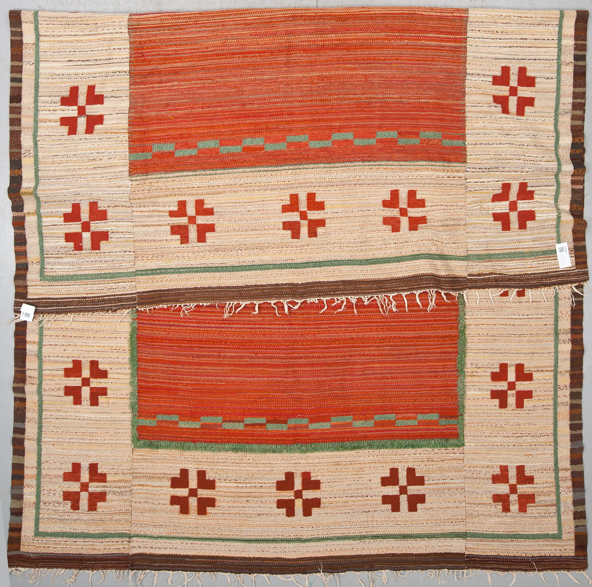 MATTA, rölakan med ryabård, Sverige/Finland, 1900-talets början, ca 357 x 240 cm.