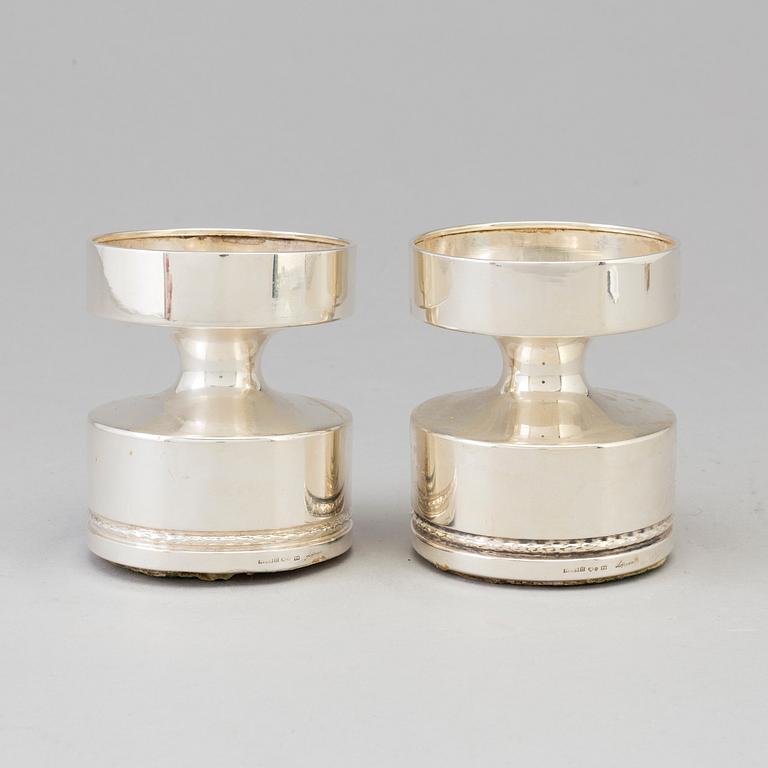 A pair of silver candlesticks by Eric Löfman, MGAB, Uppsala 1973.