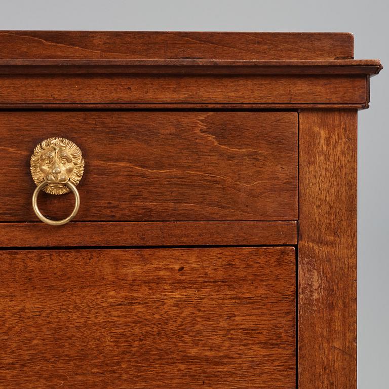 A late Gustavian mahogany-veneered and ormolu-mounted secretaire attributed to J.F. Wejssenburg (master 1795-1837).