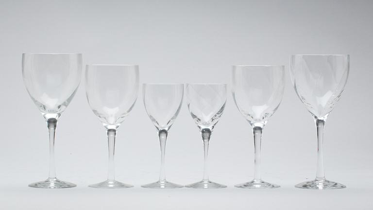 GLASSERVIS, 25 delar, "Chateau", Bertil Vallien, Kosta Boda.