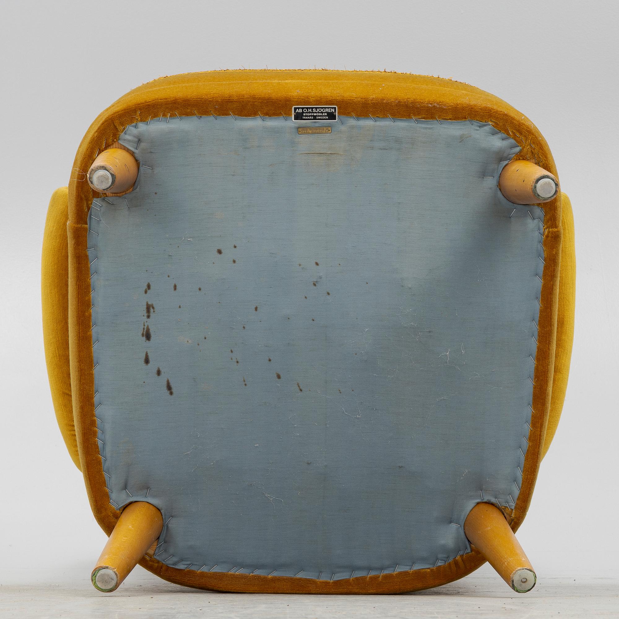 Carl Malmsten, fåtölj, "Hemmakväll", OH Sjögren, 1900-talets andra hälft.