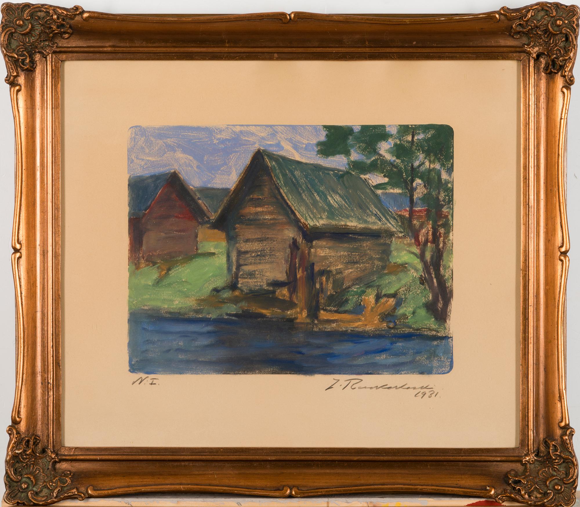 JALMARI RUOKOKOSKI, monotype, signed and dated, numbered I.