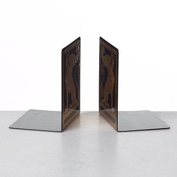 Piero Fornasetti, a pair of bookends, Milano, Italy 1960's.