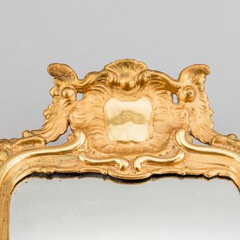 A Swedish Rococo dressing table mirror, second half of the 18th Century.