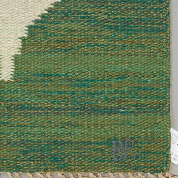 CARPET. Flat weave. 298 x 201 cm. Signed BR.