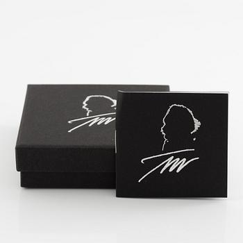 Tapio Wirkkala, a pair of earrings "Silvermoon", sterling silver, for Kultakeskus.