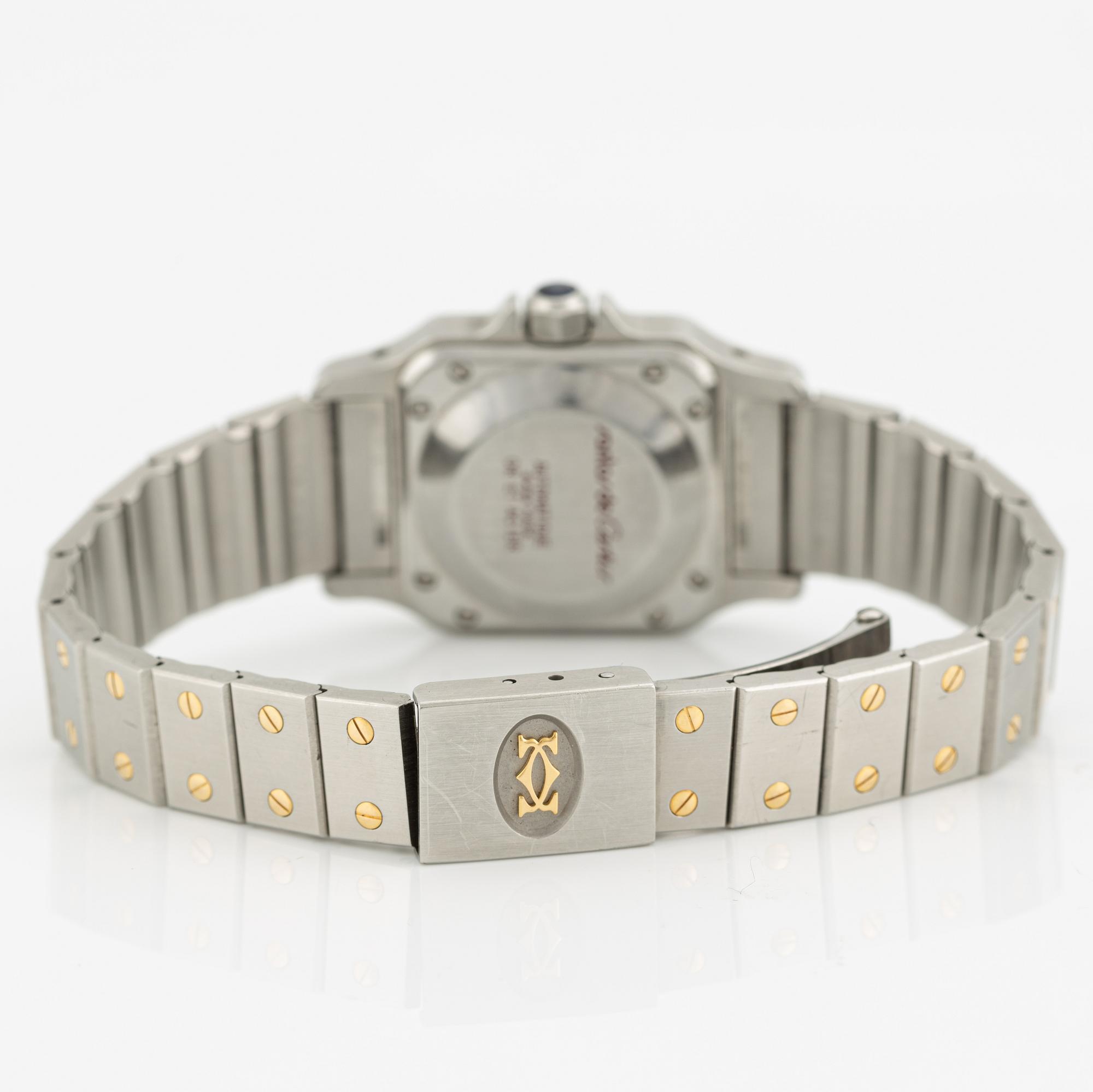 Cartier, Santos Carrée, armbandsur, 23,5 x 23,5 (34,5) mm.