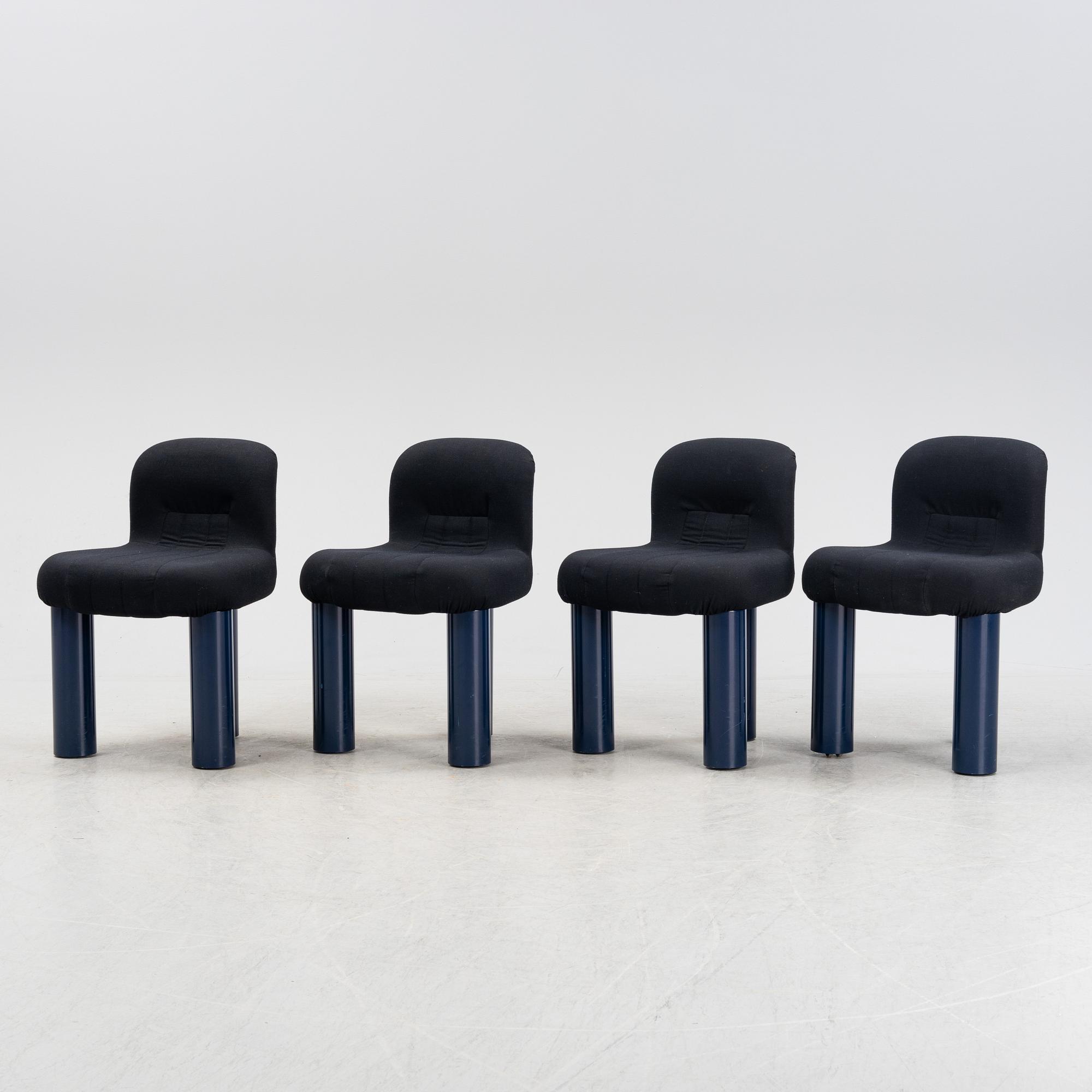 A set of four 'Botolo' chairs by Cini Boeri for Arflex.