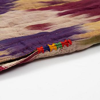 A woman’s Chapan, silk and cotton Ikat, Central Asia, 1880s.