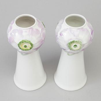 A pair of Jugend porcelain vases from Rörstrand.