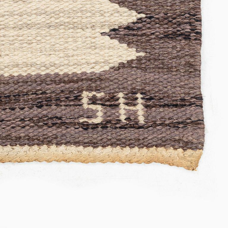 Berit Koenig, rug "Viggen", flat weave, approximately 203 x 140 cm, signed BK SH.
