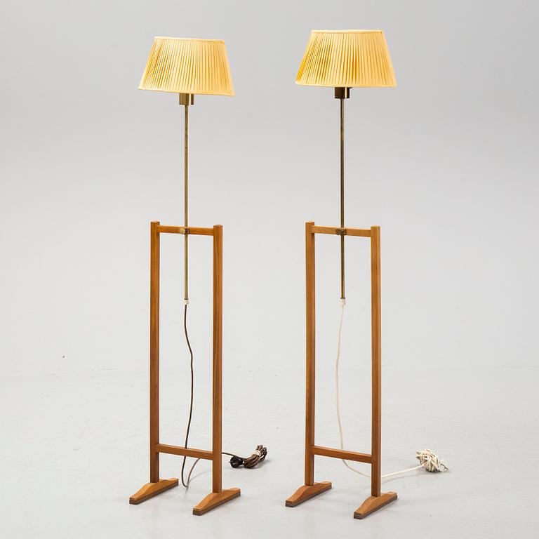 A pair of model 2548 floor lamps by Josef Frank for Firma Svenskt Tenn, designed 1952.