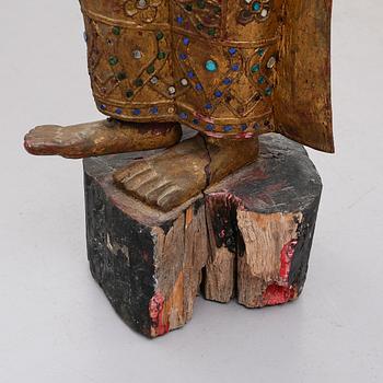 SKULPTUR, skuret trä, sydostasien, 1900-tal.