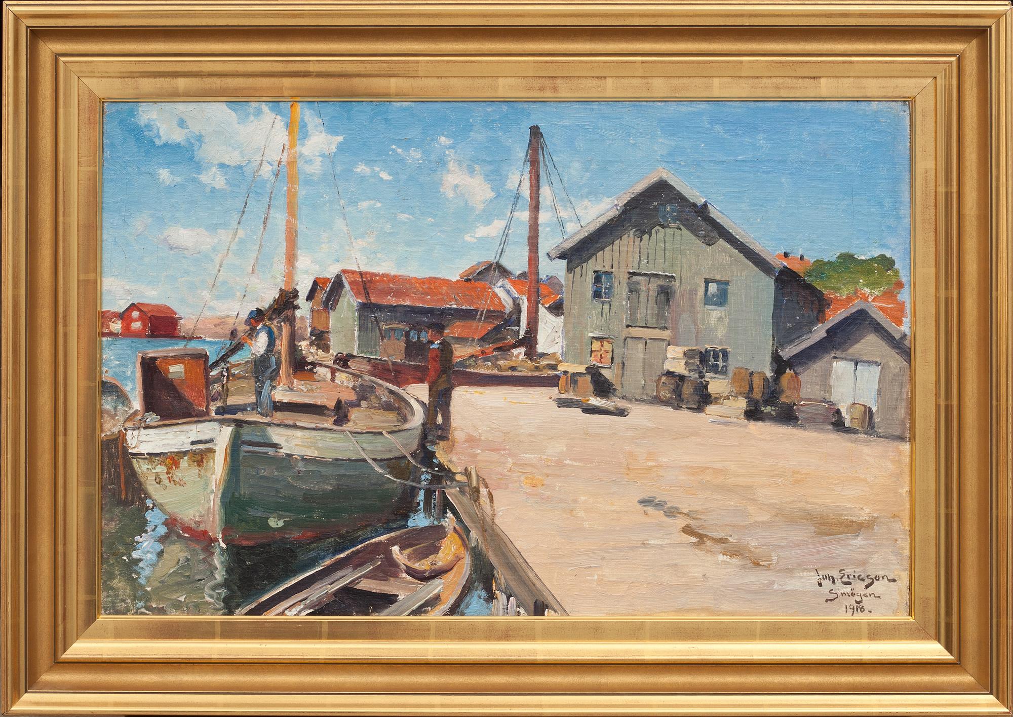 JOHAN ERICSON, olja på duk, signerad och daterad 1918.