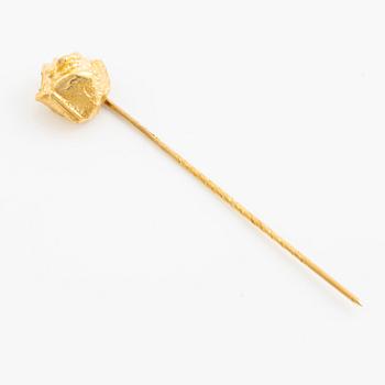 Lapponia, brooch pin, 18K gold, Finland 1978.