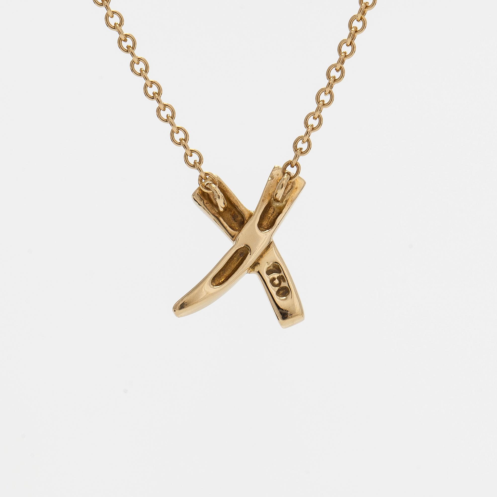 Tiffany & Co, Paloma Picasso, kaulakoru, "X Kiss", 18K kultaa.