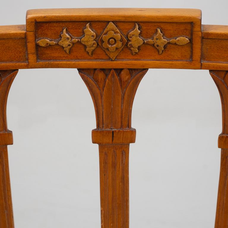 Four late Gustavian chairs by Johan Hammarström (Stockholm, Sweden, 1794-1812/19).
