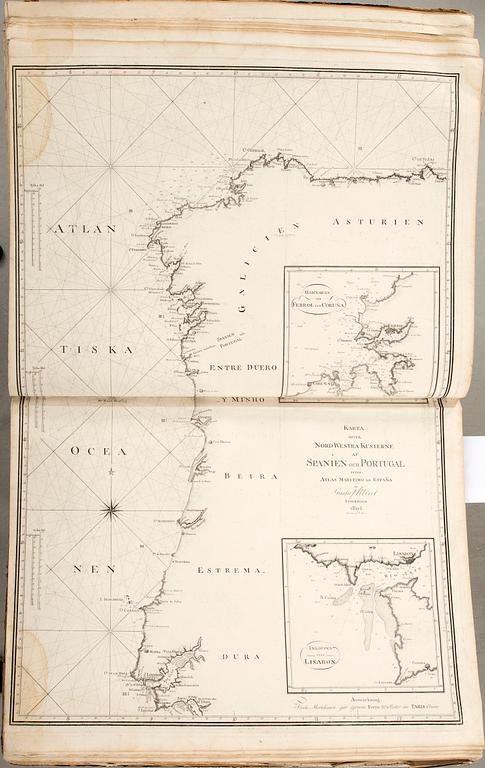 Gustaf af Klint, book, "Sweden's Maritime Atlas", 1797-1815.