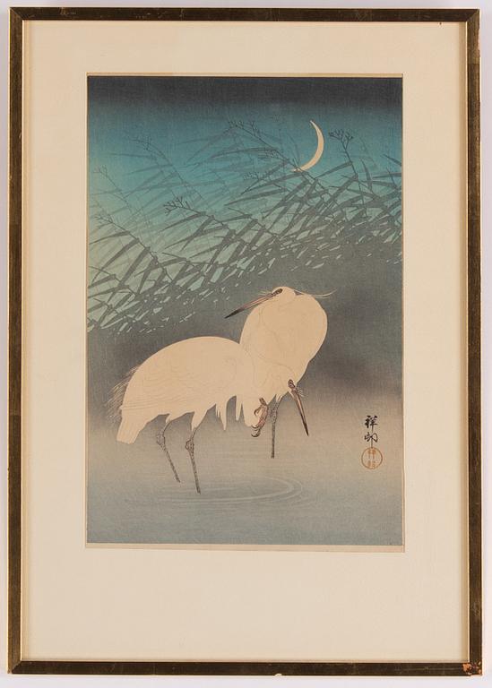 KOSON OHARA (1877-1945), färgträsnitt. Japan, 1900-tal.
