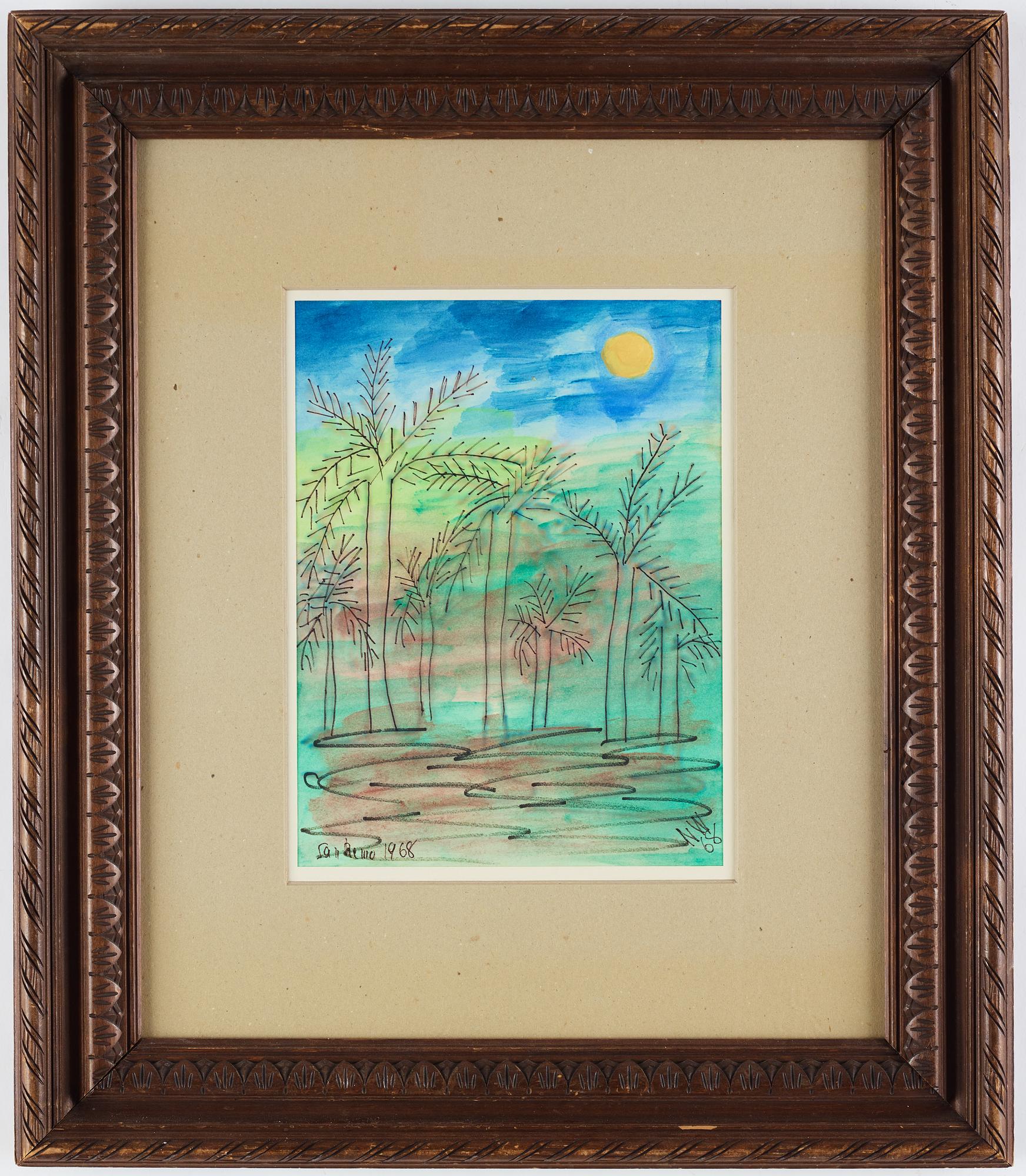 Nell Walden, "Palmen in mondschein".