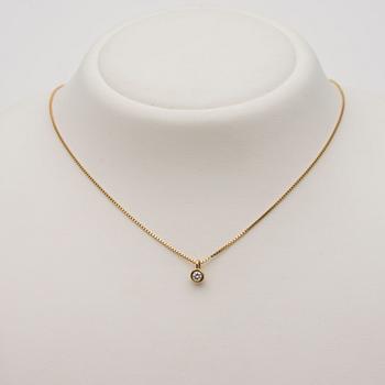HÄNGE, briljantslipad diamant, 14K guld.