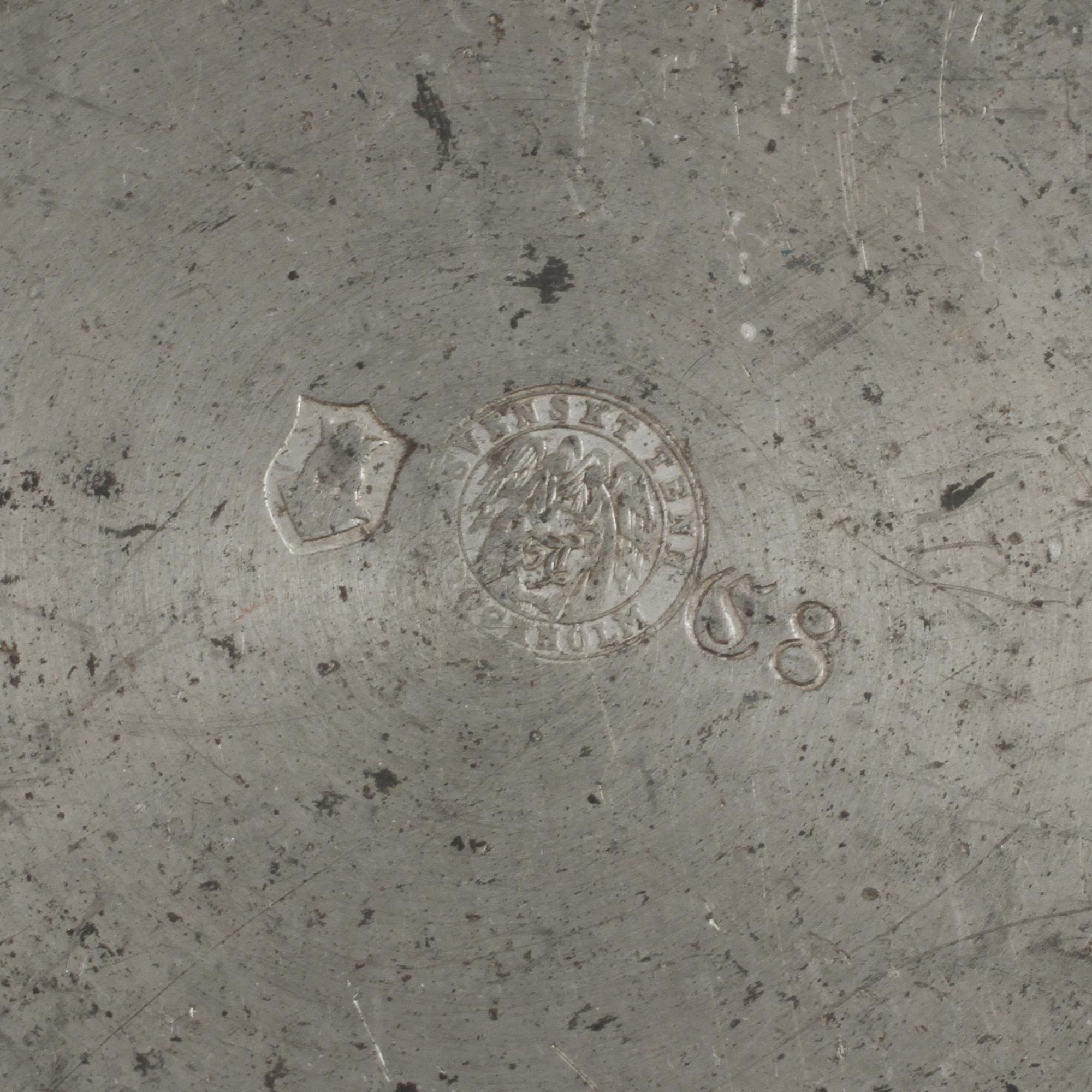 SKÅL SAMT VAS, tenn, Firma Svenskt Tenn, 1929 och 1928.