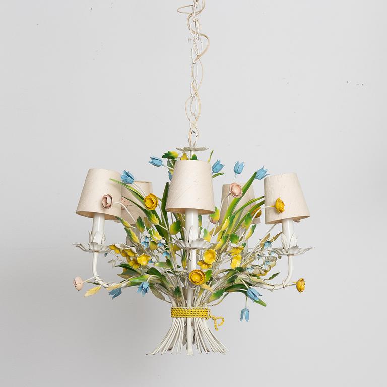 A ceiling lamp, probably Italy. Second half of the 20th Century.