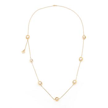 Efva Attling collier 18K guld med odlade pärlor.