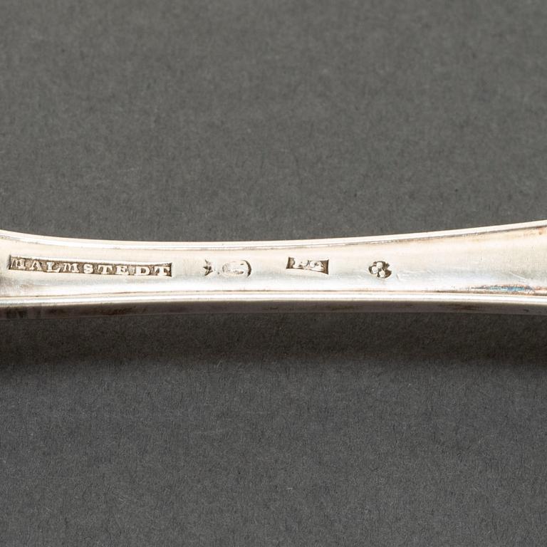 22 silver spoons, Sweden 18th/19th century.