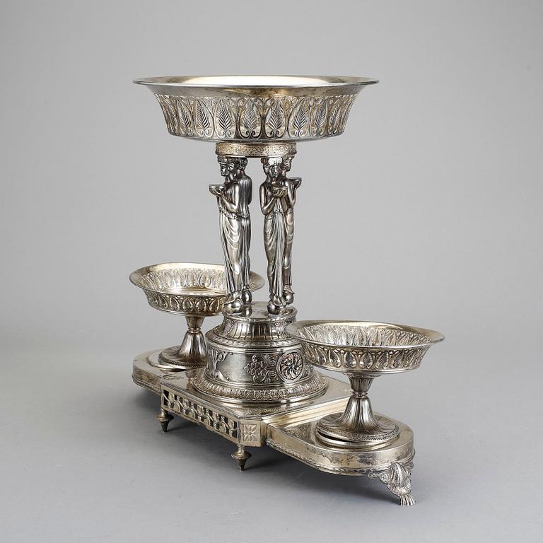 BORDSUPPSATS, nysilver, Württembergische Metallwarenfabrik WMF, 1900-talets början.