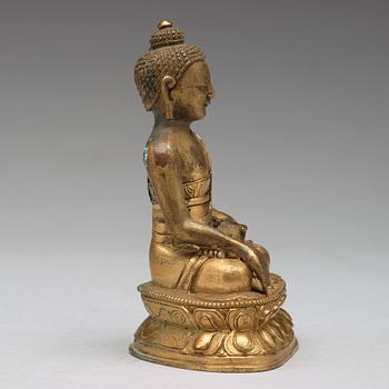 Two copper alloy figures of buddha, Sino-Tibetan, circa 1900.