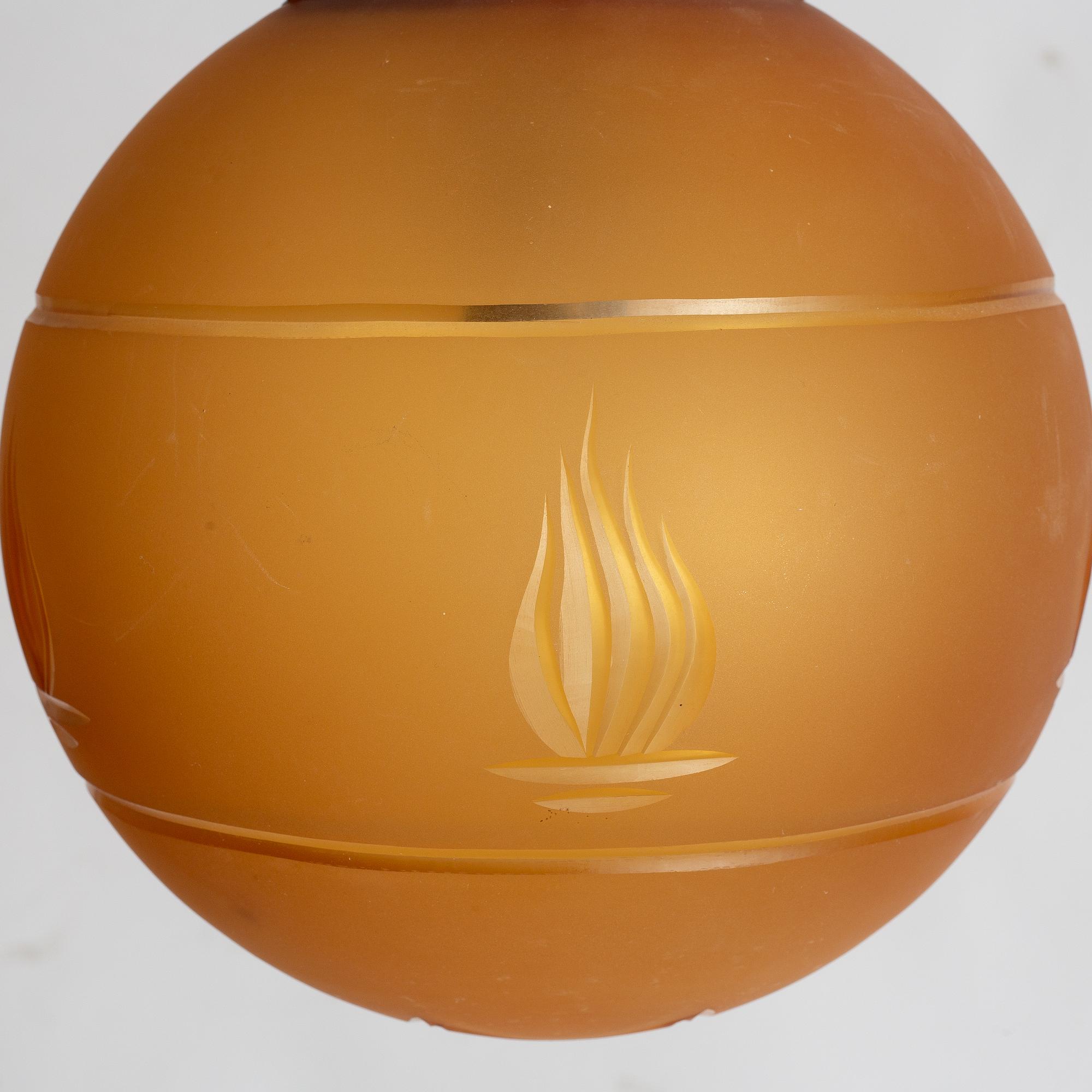 Kosta, attributed to, a ceiling lamp, 1930s.