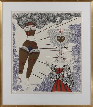 MAX WALTER SVANBERG litografier, 2 st. Signerade och daterade 57.